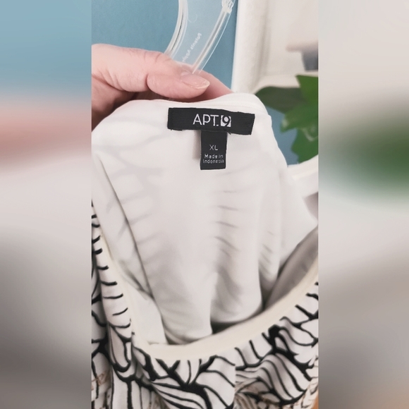 Apt. 9 Tropical Print One Shoulder Ruffle Dress Gold Detail size XL - Picture 4 of 5